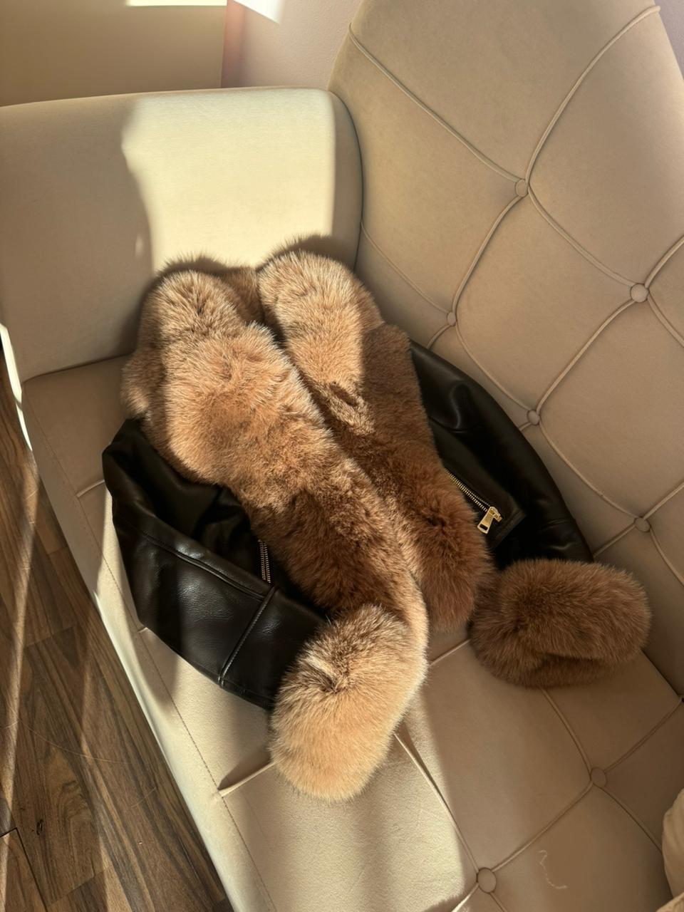 Leather  fox brown model