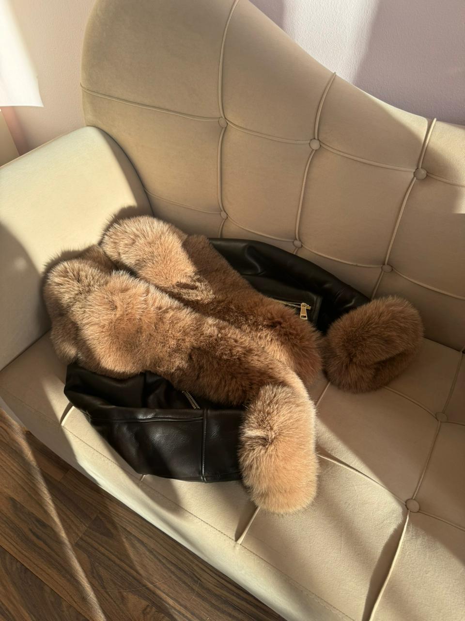 Leather  fox brown model