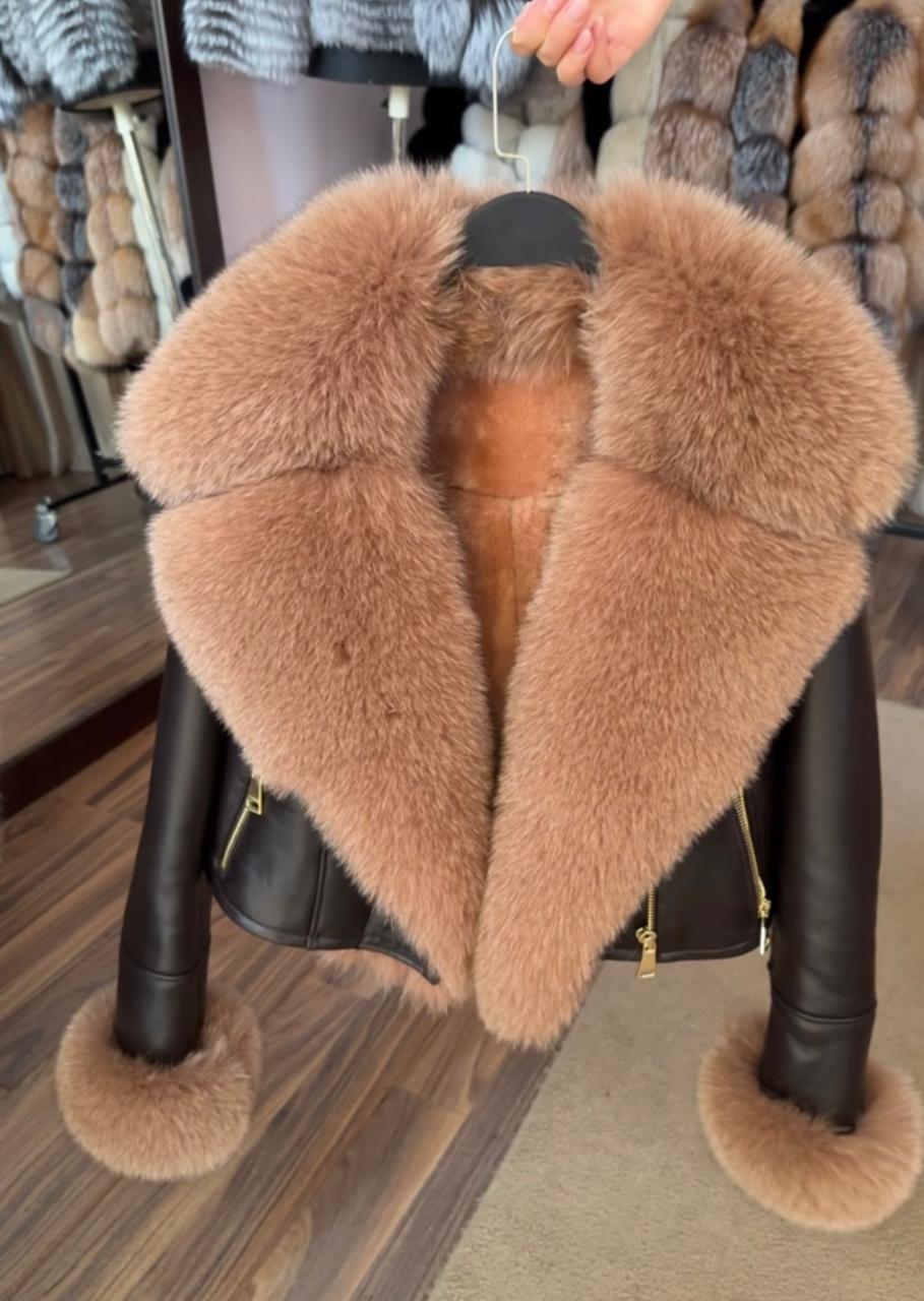 Leather  fox brown model