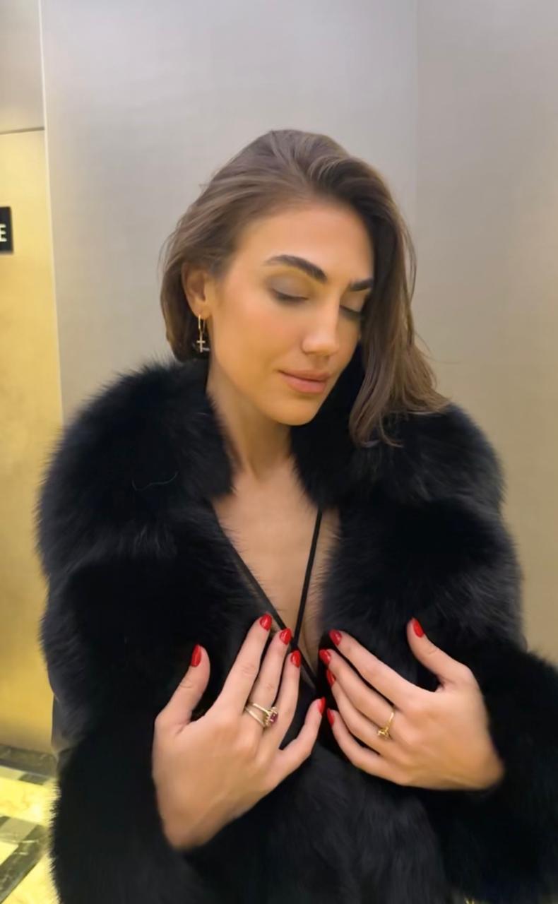 Leather fox black model