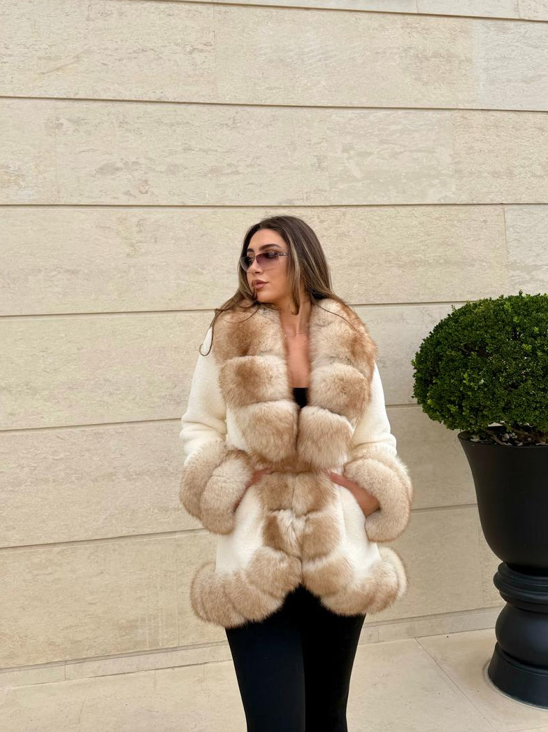 Alcantra short with fox