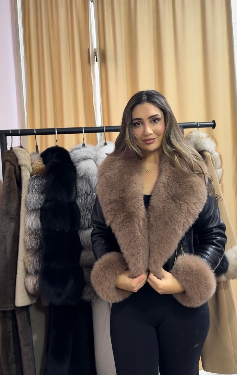 Leather  fox brown model